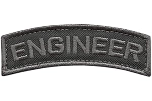 2AFTER1 Engineer Shoulder Tab Badge Subdued US Army Tactical Morale Touch Fastener Patch