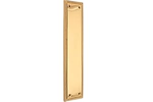 INFINITY DECOR Georgian - Protector de placa de empuje para puerta interna (285 mm x 67 mm, latón forjado macizo)