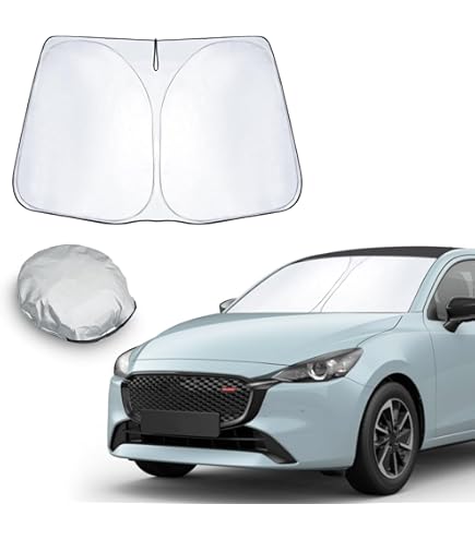 Parasole Auto Per Mazda - Pieghevole, 160x85 Cm, Protezione UV, Per CX3, CX5, CX9, Serie 2/3/6 - Foto 7