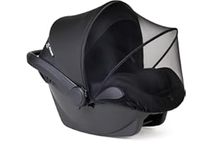 Beberoad 2 en 1 Beberoad Moustiquaire Bébé pour Cosy, Universel Filet Anti-Insecte pour Siege Auto, Anti UV, Protection Anti-Insectes pour Bébés (Noir)