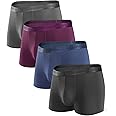 DAVID ARCHY Mens Boxer Shorts Soft Comfy Briefs, Soft Micro Modal Boxers Men Multipack with Pouch- 3/4 Pack