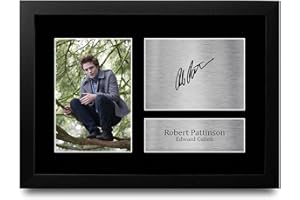 HWC Trading FR A4 Robert Pattinson Twilight Gifts Printed Signed Autograph Picture for Movie Memorabilia Fans - A4 Framed