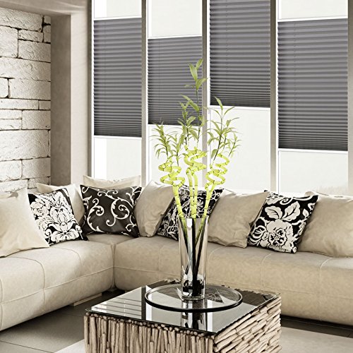 Rollos für Fenster 50 x 100 Klemmfix Sonnenschutz Jalousien Plissee weiß – Grün 60×130 (BxH) - 5