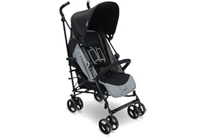 My Babiie MB02 Stroller - from Birth to 4 Years (22kg), Lightweight & Compact Umbrella Fold, Travel Buggy for Toddlers - Black & Grey
