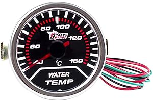 ESUPPORT E Support™ Samochodowy uniwersalny dym Len 2 cale 52 mm wskaźnik temperatury wody miernik