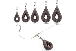 Sougayilang Pesi per pesca alla carpa, materiale atossico e innocuo, accessori per esche per la pesca alla carpa, set da 5 pezzi incluso 42,5 g/70,9 g/85 g/99,2 g/127,6 g