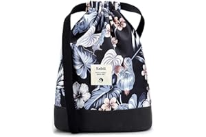 KALIDI Sac à dos avec cordon de serrage - Sac de gym - Sac de sport pour homme et femme - Avec poche intérieure de 11 l - Pour le sport, les voyages et la ville