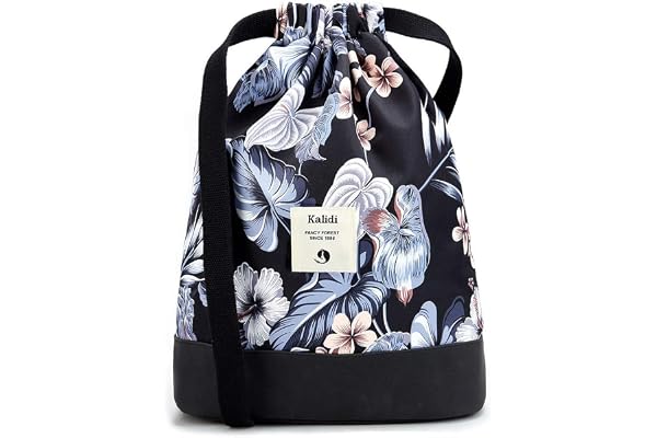 KALIDI Sac à dos avec cordon de serrage - Sac de gym - Sac de sport pour homme et femme - Avec poche intérieure de 11 l - Pour le sport, les voyages et la ville