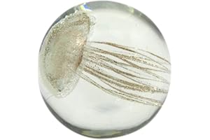 By SIGRIS Pisapapel Medusa Dorado de Cristal Vidrio 6X6X6cm Pisapapel Decoración Hogar Medusas Artificiales