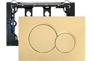 Empyreal Plaque De Commande, Pièces De Rechange Pour Réservoir De Chasse D'eau, Anciens Modèles Plaque De Commande pour Geberit Sigma01 UP320&300,Double Chasse, 1 Pièce （Or Mat）.