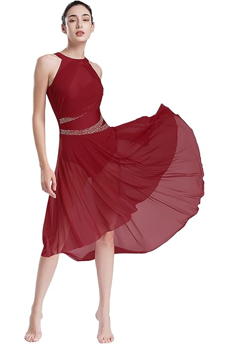 Robe De Danse Classique Femme - Justaucorps à Volants Et Strass