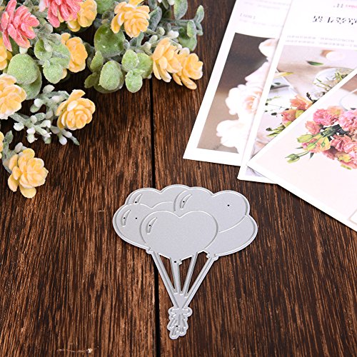 LianLe Stanzschablonen Metall Schneiden Schablonen für DIY Scrapbooking Album Papier Karten Sammelalbum Dekor (Lieber Luftballon 65 * 87mm) - 4