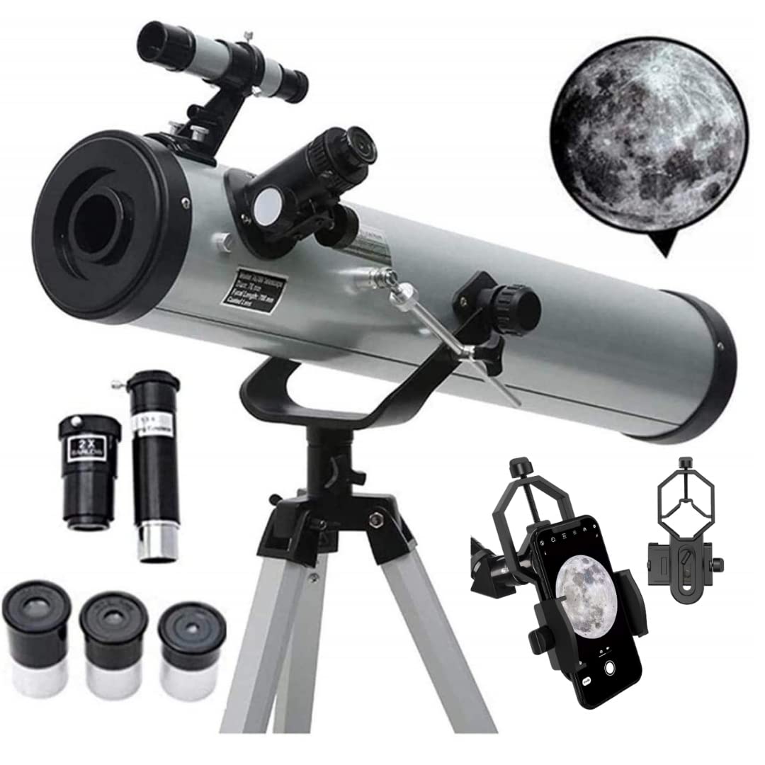 Explore the Universe with FotoCart 76AZ Telescope and Phone Adapter
