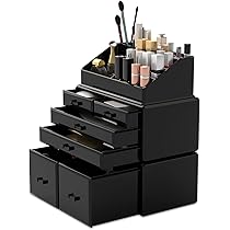 6 Portabicchieri Appendibili Per Carrello - Organizer In Plastica Per Trucchi, Penne E Forniture - 2