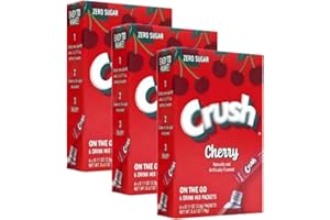 GENERIC Cherry Drink Mix Singles To Go – Pack of 3 | Sugar-Free Powdered Drink Sticks | Flavoured Water Enhancer Sachets