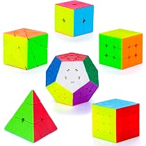 Set De 4 Cubes Speed Puzzle Coolzon - 2x2, 3x3, 4x4, Pyraminx - Sans Autocollants - Pour Débutants Et Experts