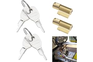 Erioscar 2 Pezzi Lucchetti per Rimorchi con 4 Chiavi, Serrature per Rimorchio, Compatibili con Rimorchio Terra Daxara Maypole, Estremamente Resistente con Cilindri di Precisione