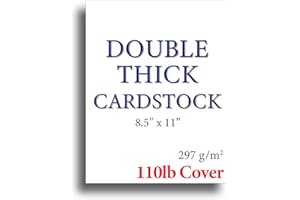 DESKTOP PUBLISHING SUPPLIES 110lb Cover Ultra Heavyweight Double Thick Cardstock - Bright White - 8.5" x 11" - for Inkjet/Laser Printers (50 Sheets)
