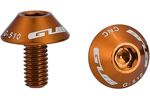 DIOCHE 2 Piezas Tornillos de Rotor de Bicicleta, G510 M5 * 12mm Bicicleta Bicicleta Botella de Agua Titular de la Jaula Soporte Tornillos (Dorado)