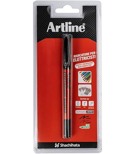 Pennarello Indelebile Per Idraulici - Punta Fine 1,5 Mm, Resistente All'Acqua, Per Tubi Bagnati, Plastica E Metallo, Rosso - Foto 7