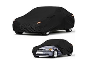 JUDANNA Autoabdeckung Wasserdicht für 1990-2006 BMW 3 Series E30/E36/E46 Estate, Vollgarage Autoplane Auto Abdeckplane Winter Sommer Allwetter Outdoor Abdeckung mit Reißverschluss Tür, Windschutzbänder