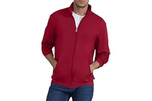 CTU Mens Sweatshirt Full Zip Active Stretchable Jacket Lightweight Long Sleeve Jacket