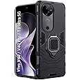TheGiftKart Tough Armor Bumper Back Case Cover for Vivo V40 / V40 Pro / T3 Ultra 5G | Ring Holder & Kickstand in-Built | 360 Degree Protection Back Cover Case (PC & TPU, Black)