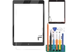 SRJTEK Für IPad 9.7 2017 Touchscreen 5 Generation Digitizer Sensor A1822 Touchscreen Panel Glas Kompatibel mit Modell A1822 A1823 Ersatzteile Mit Home Button (Nicht Enthalten LCD Nicht Fit Air 1) (Schwarz)
