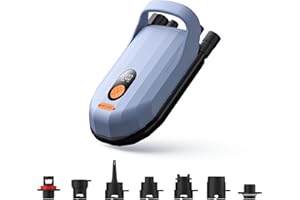 AIRBANK Bomba de Aire eléctrica Sup Whale Shark Pro, inflar y desinflar 20 PSI, Bomba de Aire Recargable con para Kayaks, Botes inflables, Tiendas de campaña, alas de dragón