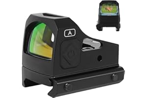 WAOBE Red DOT Sight Tactical Mirino 2 MOA Reflex Sight Pistola Pistola Portata del Fucile Vista per Airsoft Caccia 20mm Weaver Rails