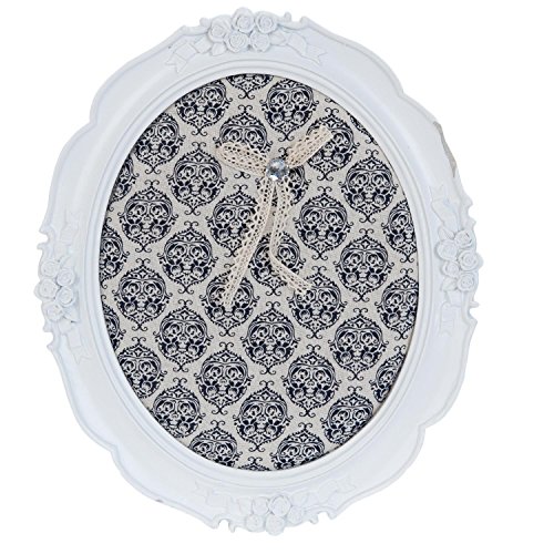 Clayre & Eef 63123 Pinnwand Notizbrett Memoboard Rahmen weiß ca. 25 x 2 x 30 cm