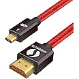 LinkinPerk 3m Micro HDMI Kabel / kompatibel mit HDMI 2.0a/b, 2.0, 1.4a (Ultra HD, 4K, 3D, Full HD, 1080p, HDR, ARC, Highspeed