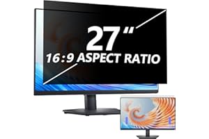 Dabernur 27 Zoll Computer Blickschutzfilter für 16:9 Breitbild-Monitor - Abnehmbarer Sichtschutz und Blendschutz