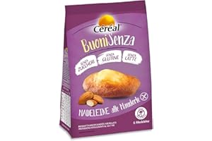 Céréal Madeleine Mandorle, merendine Zero Zuccheri, Senza Glutine, Senza Latte, 180 g