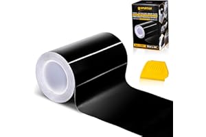 Spurtar Gloss Black Vinyl Wrap Tape-4 inch x 20 Ft Vinyl Wrap for Cars Air Release Strong Adhesive Detailing Paper Anti-Scratch Tape Door Sill Protectors Strips for Most Vehicles (10cm x 6m)