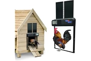 YEKUYEKU Automatic Chicken Coop Door, Chicken Coop Door Opener with Timer, Chicken Coop Door Timer Control Opener/close