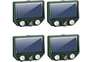 XIAXIA 4X Ahuyentador Solar de Animales contra Animales Salvajes Ciervos, Zorros, jabalíes, etc. Repelente eficaz de Animales con luz LED roja