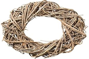 Rayher 65235000 ghirlanda decorativa in vimini, legno di vite, naturale, 30 cm di diametro, altezza 5 cm per decorazioni stagionali