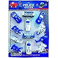 Ananya Creations PRIMEFAIR Police Fire Super The Cars 4 Super Power Cars 2 Airplane 4 Bikes 2 Bus Gift Type Toys Push Back Forward Backward for Girls & Boys Pack of 12 Pies (White)