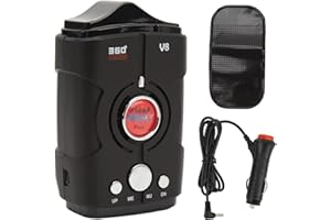 MOUNW Speed Camera Detectors, Car Radar Detector with 360° Real Time Voice Alerts, Real Time Vehicle Speed Alert System, Extended Range 2.4GHz 410MHz, for City Highway