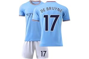 Resplend 2023/2024 Maglie da Calcio Manchester Cities Home Team, PSG Calcio T-Shirt con Calzini Shorts per Bambini Adulto Pantaloncini Sportiva Uomo Bambino,Maglia Haaland Man City Bambino
