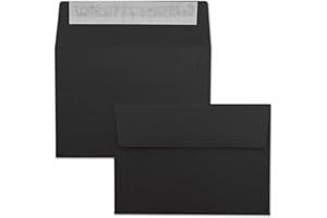 ‎FARBENFROH BY GUSTAV NEUSER Pack of 50 Black Envelopes DIN C6 Format 11.4 x 16.2 cm - Self-Adhesive, Envelopes without Window, Christmas, Greeting Cards & Invitations - for A6 and A4 Paper