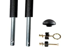 Un Poteau de Filet de sécurité Ø25mm pour Trampolines de Jardin Toutes Marques avec Mousse et visserie (Longueur Totale 208.5cm)