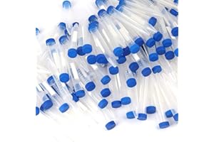 OUKEYI 100 tubi da centrifuga in plastica, 15 ml, tappo a vite blu, fondo conico, segni graduati