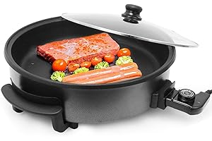 SHOV Padella elettrica diametro 42/9cm teglia pizza party padella elettrica