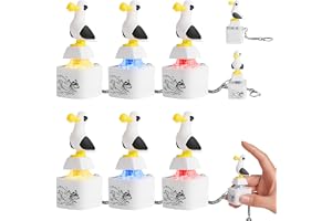 AUAUY 6 stycken Fidget Toys tangentbord med ljudknapp, LED-ljus, mås