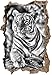 Produktbild Monocrome, Stolzer Tiger Wanddurchbruch im 3D-Look, Wand- oder Türaufkleber Format: 92x62cm, Wandsticker, Wandtattoo, Wanddekoration