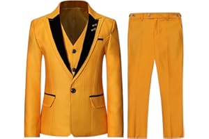 SLIKTAA Tuxedo - Traje de 3 piezas para niño, diseño clásico, ajustado para boda, vestido de fiesta