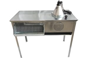 MONTI Gabbia Allevatrice Pulcinaia Riscaldata per 40-50 Pulcini Quaglie ed Altri Volatili di 1 giorno. Con Termometro digitale. Interamente in lamiera zincata.