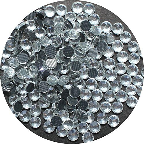 TSS Crystal SS6-2mm Pack of 1000 DMC Glass Hot Fix Flat Back Iron on Rhinestone Diamante Beads - Premium Quality